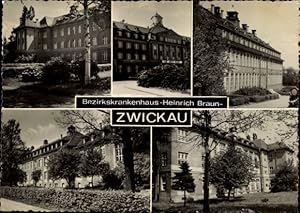 Bild des Verkufers fr Ansichtskarte / Postkarte Zwickau in Sachsen, Bezirkskrankenhaus Heinrich Braun zum Verkauf von akpool GmbH