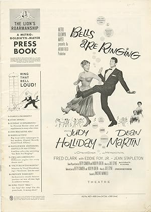 Bild des Verkufers fr Bells Are Ringing (Original pressbook for the 1960 film) zum Verkauf von Royal Books, Inc., ABAA