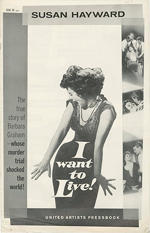 Bild des Verkufers fr I Want to Live! (Original pressbook for the 1958 film) zum Verkauf von Royal Books, Inc., ABAA