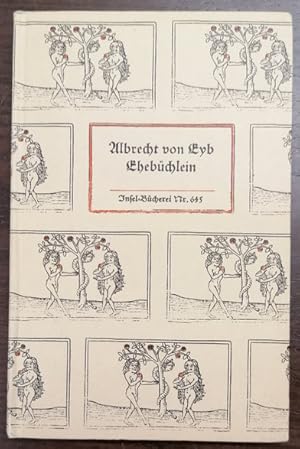 Image du vendeur pour Ehebchlein. Ob einem Manne sei zu nehmen ein eheliches Weib oder nicht. mis en vente par Klaus Schneborn