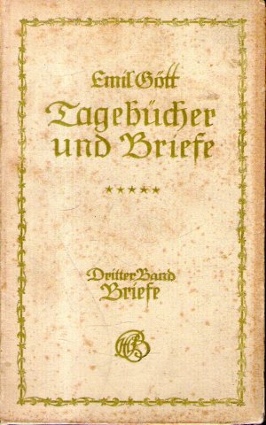 Seller image for Tagebcher und Briefe. Dritter Band: Briefe for sale by BuchSigel