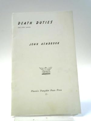 Seller image for Death Duties And Other Poems for sale by World of Rare Books