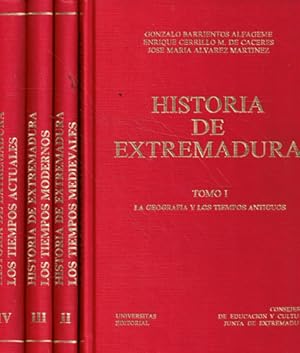 Imagen del vendedor de Historia de Extremadura. 4 tomos a la venta por Librera Cajn Desastre