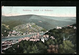 Bild des Verkufers fr Ansichtskarte Heidelberg, Schloss v. d. Molkenkur gesehen zum Verkauf von Bartko-Reher