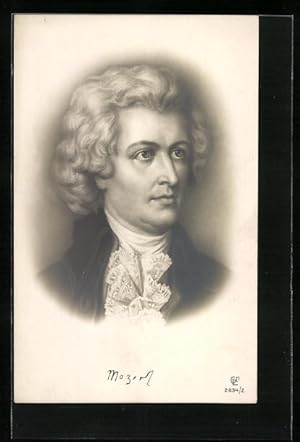 Bild des Verkufers fr Ansichtskarte Portrait des Komponisten W. A. Mozart zum Verkauf von Bartko-Reher