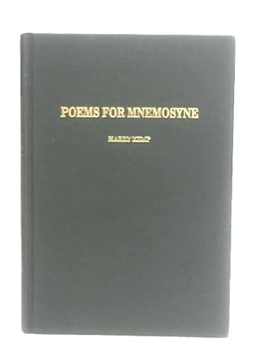 Bild des Verkufers fr Poems for Mnemosyne zum Verkauf von World of Rare Books