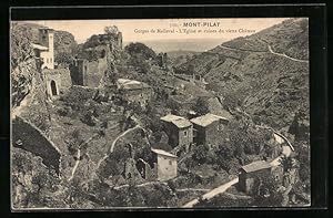 Carte postale Gorges de Malleval, L`Eglise et ruines du vieux Chateau