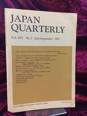 Bild des Verkufers fr Japan Quarterly, Vol. XIV No. 3 July-September, 1967. zum Verkauf von Altstadt-Antiquariat Nowicki-Hecht UG