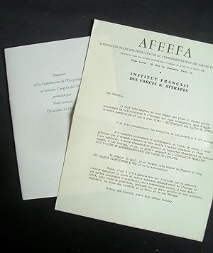 Rapport de la Commission de l'Encyclopédie au premier Congrès de l'IFFA présenté par Noël Arnaud ...