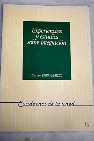 Imagen del vendedor de Experiencias y estudios sobre integracin a la venta por Alcan Libros