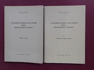 Bild des Verkufers fr Avviamento critico allo studio della dialettologia Italiana (2 von 4 Bnden). 2 von 4 Bnden / 2 of 4 Volumes. Vol I: Problemi e metodi. Vol. III: Lineamenti di italiano popolare. zum Verkauf von Wissenschaftliches Antiquariat Zorn