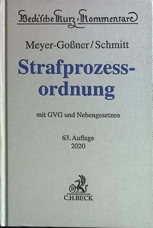 Seller image for Strafprozessordnung, Gerichtsverfassungsgesetz, Nebengesetze und ergnzende Bestimmungen. for sale by books4less (Versandantiquariat Petra Gros GmbH & Co. KG)
