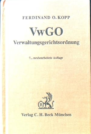 Seller image for Verwaltungsgerichtsordnung. for sale by books4less (Versandantiquariat Petra Gros GmbH & Co. KG)