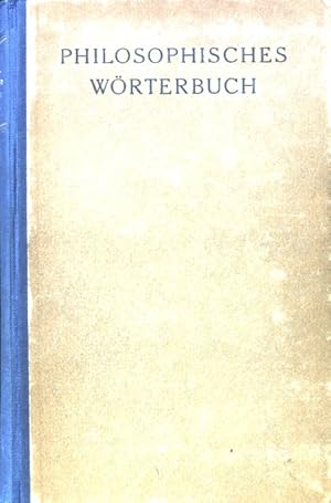 Seller image for Philosophisches Wrterbuch. for sale by books4less (Versandantiquariat Petra Gros GmbH & Co. KG)