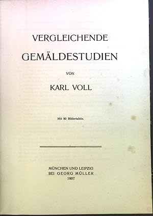 Imagen del vendedor de Vergleichende Gemldestudien a la venta por books4less (Versandantiquariat Petra Gros GmbH & Co. KG)