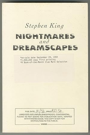 Bild des Verkufers fr Nightmares and Dreamscapes zum Verkauf von Between the Covers-Rare Books, Inc. ABAA