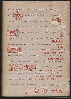 Immagine del venditore per BOOK OF COUNTRY THINGS Recorded by Barrows Mussey venduto da Gibson's Books