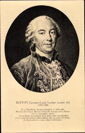 Ansichtskarte / Postkarte Naturforscher Georges-Louis Leclerc de Buffon, Portrait