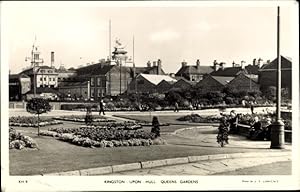 Bild des Verkufers fr Ansichtskarte / Postkarte Kingston upon Hull Yorkshire England, Queens Gardens zum Verkauf von akpool GmbH