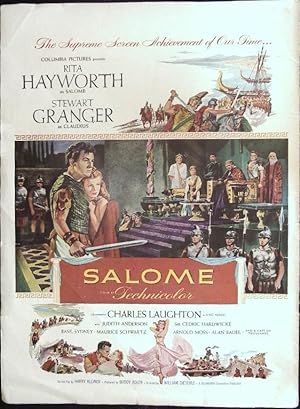 Imagen del vendedor de Salome Trade Print Ad 1953 Rita Hayworth, Stewart Granger, Charles Laughton a la venta por AcornBooksNH