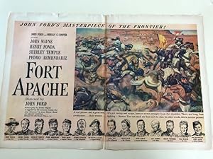 Seller image for Fort Apache Two-Page Trade Print Ad 1948 John Wayne, Henry Fonda for sale by AcornBooksNH