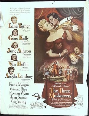 Image du vendeur pour The Three Musketeers Trade Print Ad 1948 Lana Turner, Gene Kelly, June Allyson mis en vente par AcornBooksNH