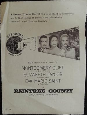 Seller image for Raintree County Trade Print Ad 1957 Montgomery Clift, Elizabeth Taylor for sale by AcornBooksNH