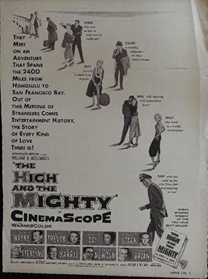 Seller image for The High and the Mighty Trade Print Ad 1954 John Wayne, Claire Trevor for sale by AcornBooksNH