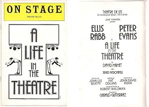 Immagine del venditore per A Life in the Theatre: by David Mamet (playbill) venduto da DR Fine Arts