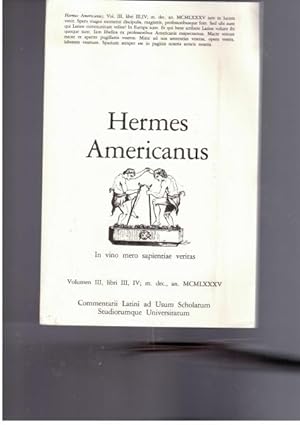 Seller image for Hermes Americanus : Volume III, Libri III,IV [Paperback] Dobsevage, A. P. (Moderator) for sale by A Squared Books (Don Dewhirst)
