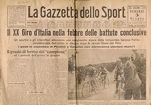 GAZZETTA (LA) dello Sport. Anno XXXVIII. Venerdì 3 giugno 1932.