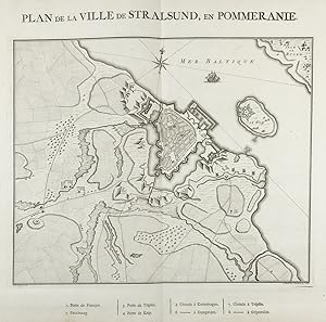 "Plan de la Ville de Stralsund, en Pomeranie" - Stralsund Stadtplan Plan Mecklenburg-Vorpommern f...