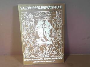 Salzburger Heimatpflege. Berichte, Mitteilungen, Brauchtumskalender. 8.Jg.1984, Heft 3.