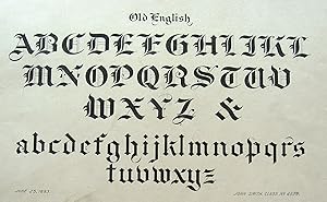 LETTERING PLATE: OLD ENGLISH