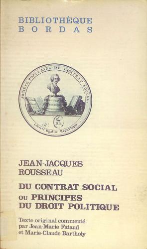 Imagen del vendedor de Du Contrat Social ou Principes Du Droit Politiques a la venta por WeBuyBooks