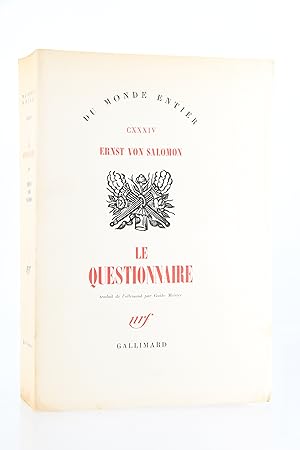 Image du vendeur pour Le Questionnaire mis en vente par Librairie Le Feu Follet
