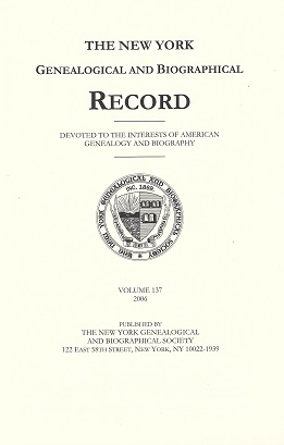 The New York Genealogical and Biographical Record: Devoted to the Interests of American Genealogy...
