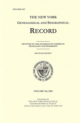 The New York Genealogical and Biographical Record