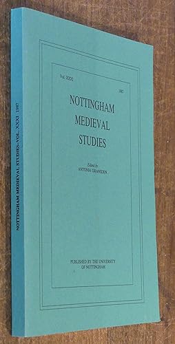 Image du vendeur pour Nottingham Medieval Studies Vol. XXXI 1987 mis en vente par Tombland Bookshop