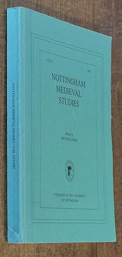 Immagine del venditore per Nottingham Medieval Studies Vol.XLI 1997 venduto da Tombland Bookshop