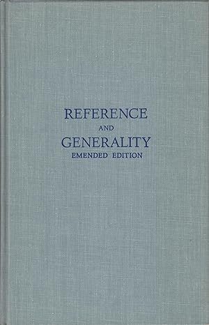 Bild des Verkufers fr Reference and Generality zum Verkauf von Robinson Street Books, IOBA
