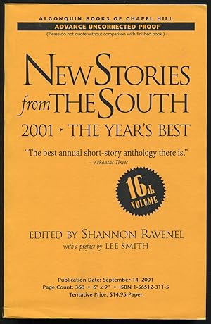 Bild des Verkufers fr New Stories from the South: The Year's Best, 2001 zum Verkauf von Between the Covers-Rare Books, Inc. ABAA