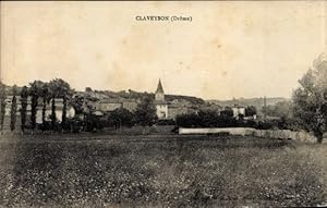 Ansichtskarte / Postkarte Claveyson Drôme, Blick auf den Ort, Kirche