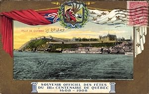 Passepartout Ansichtskarte / Postkarte Québec Kanada, Fetes du IIIe Centenaire 1908, Küstenansich...