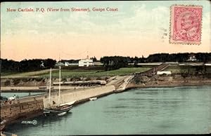 Ansichtskarte / Postkarte New Carlisle Québec Kanada, View from Steamer, Gaspe Coast, Damm, Boot