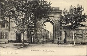 Ansichtskarte / Postkarte Montélimar Drôme, Porte Saint Martin, Tabakwarenhandlung
