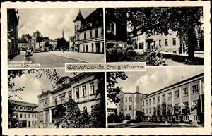 Ansichtskarte / Postkarte Glauchau an der Zwickauer Mulde Sachsen, Ersatz Kaserne, Geschäft Klein...