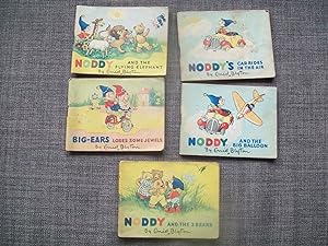Noddy Ark Books,[5 small booklets without outer Ark case] Noddy and the Flying Elephant,Big-Ears ...