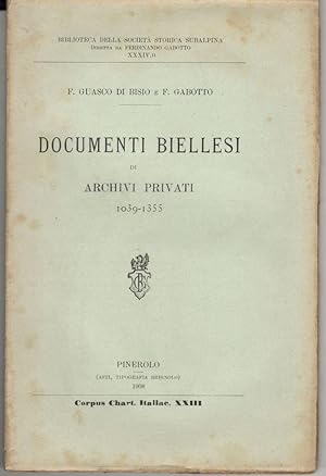 Documenti biellesi di archivi privati (1039 - 1355)