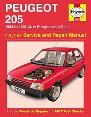 Bild des Verkufers fr Peugeot 205 Petrol (1983-1997) Service and Repair Manual (Haynes Service and Repair Manuals) zum Verkauf von WeBuyBooks